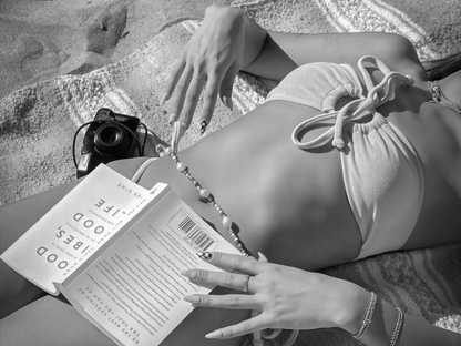 Summer Beach Reading with Camera and Book by Nigel Slater Digital Download