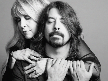 Stevie Nicks and Dave Grohl Emotional Black and White Portrait Digital Download