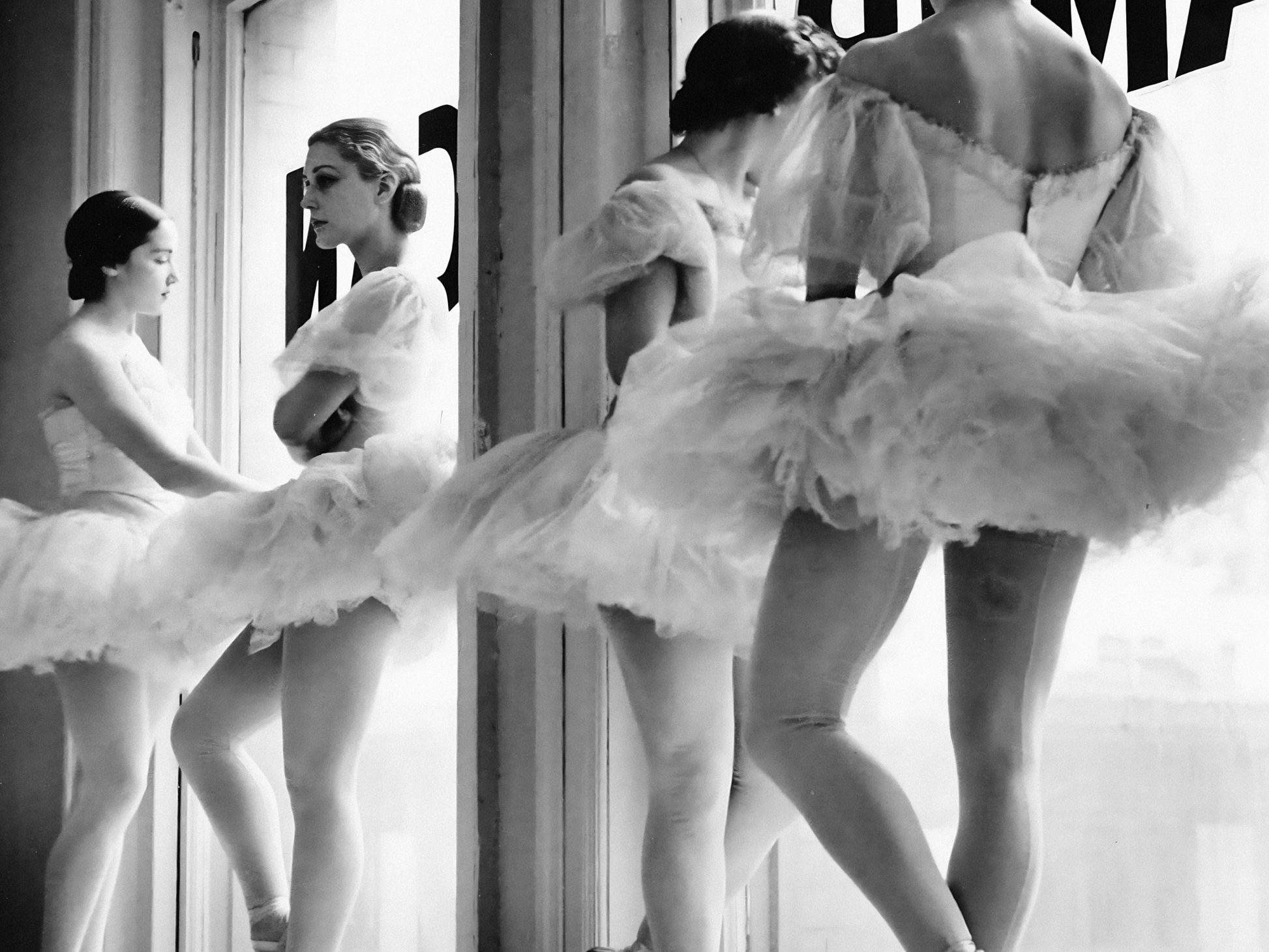 Ballerina Dancers Poster Black and White Vintage Ballet Wall Art Digital Download