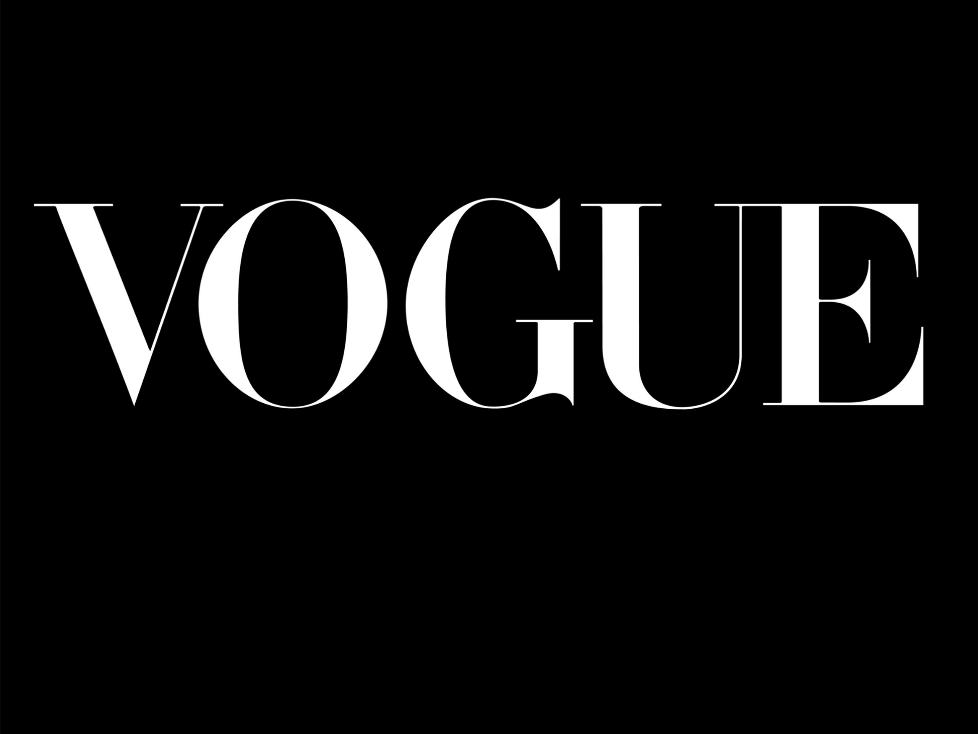 Vogue Fashion Magazine Iconic Black and White Logo Digital Download