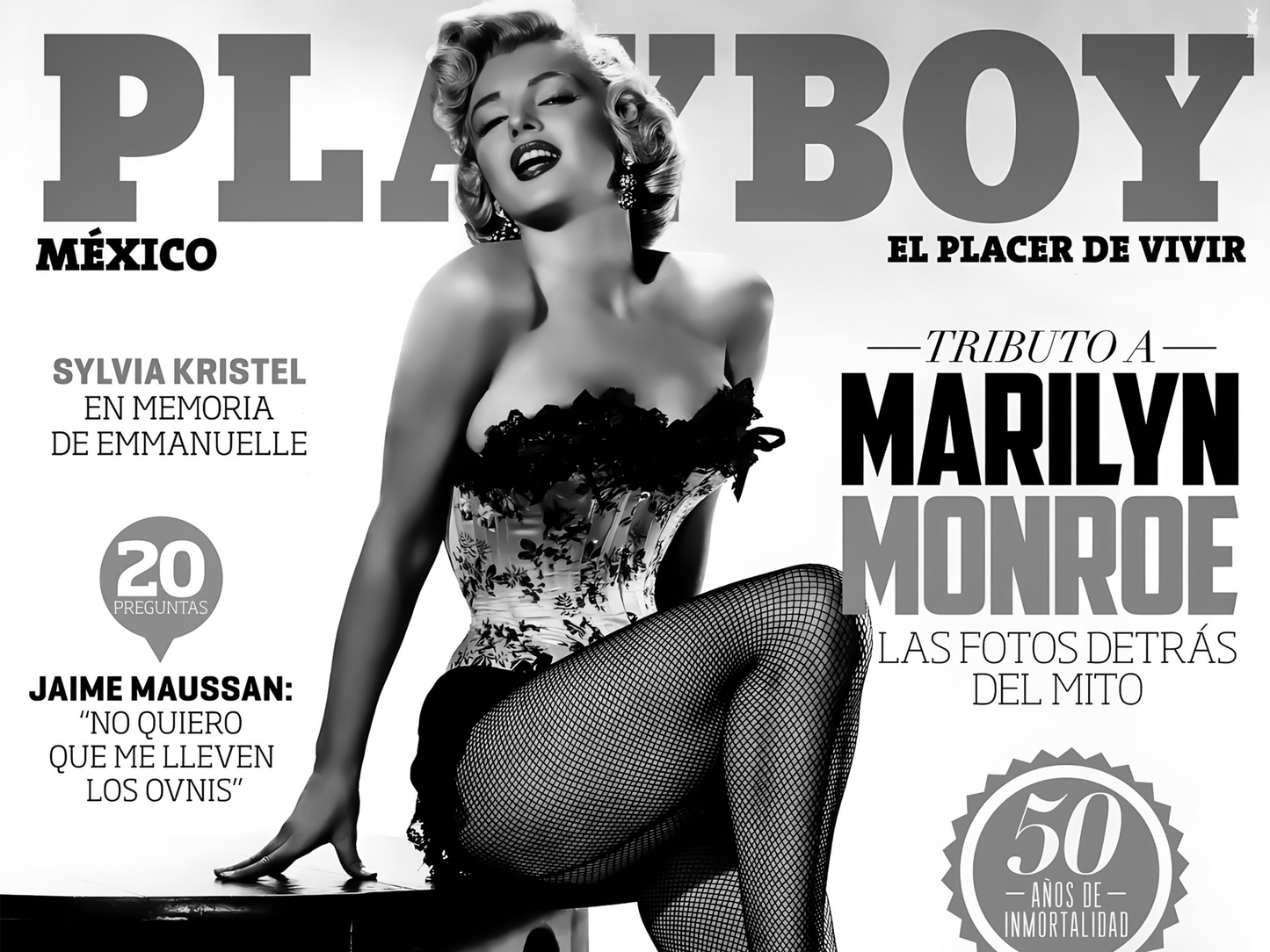 Marilyn Monroe Playboy Magazine Tribute Vintage Cover Art Digital Download