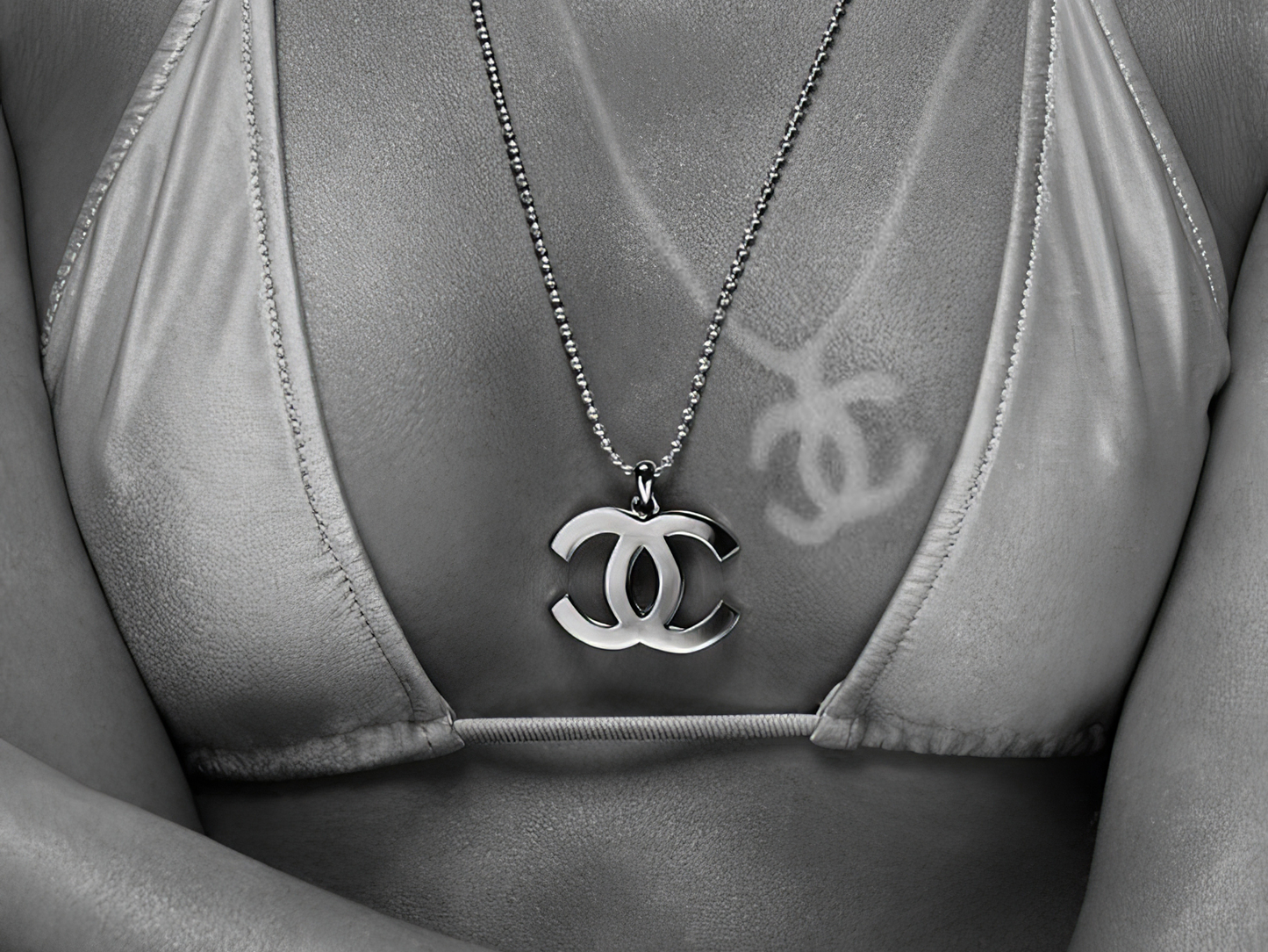 Chanel Logo Necklace Bikini Fashion Photography Poster Digital Download