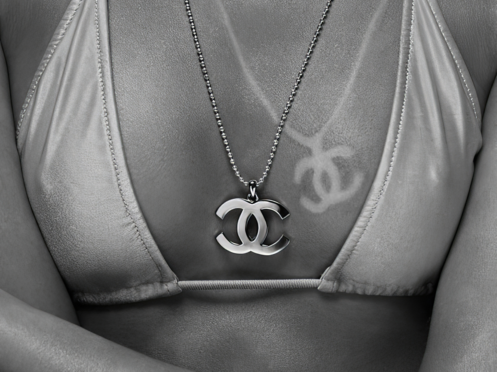 Chanel Logo Necklace Bikini Fashion Photography Poster Digital Download