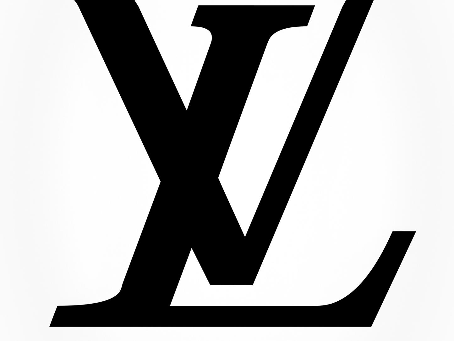 Louis Vuitton Iconic LV Logo Black and White Fashion Brand Digital Download