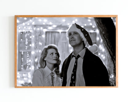christmas vacation movie poster chevy chase black and white photo printable christmas wall art shitters full poster digital download printable wall art poster, digital download