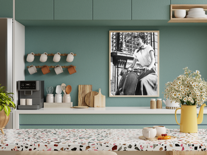 Audrey Hepburn Roman Holiday Vespa Scene Paramount Pictures Poster Digital Download