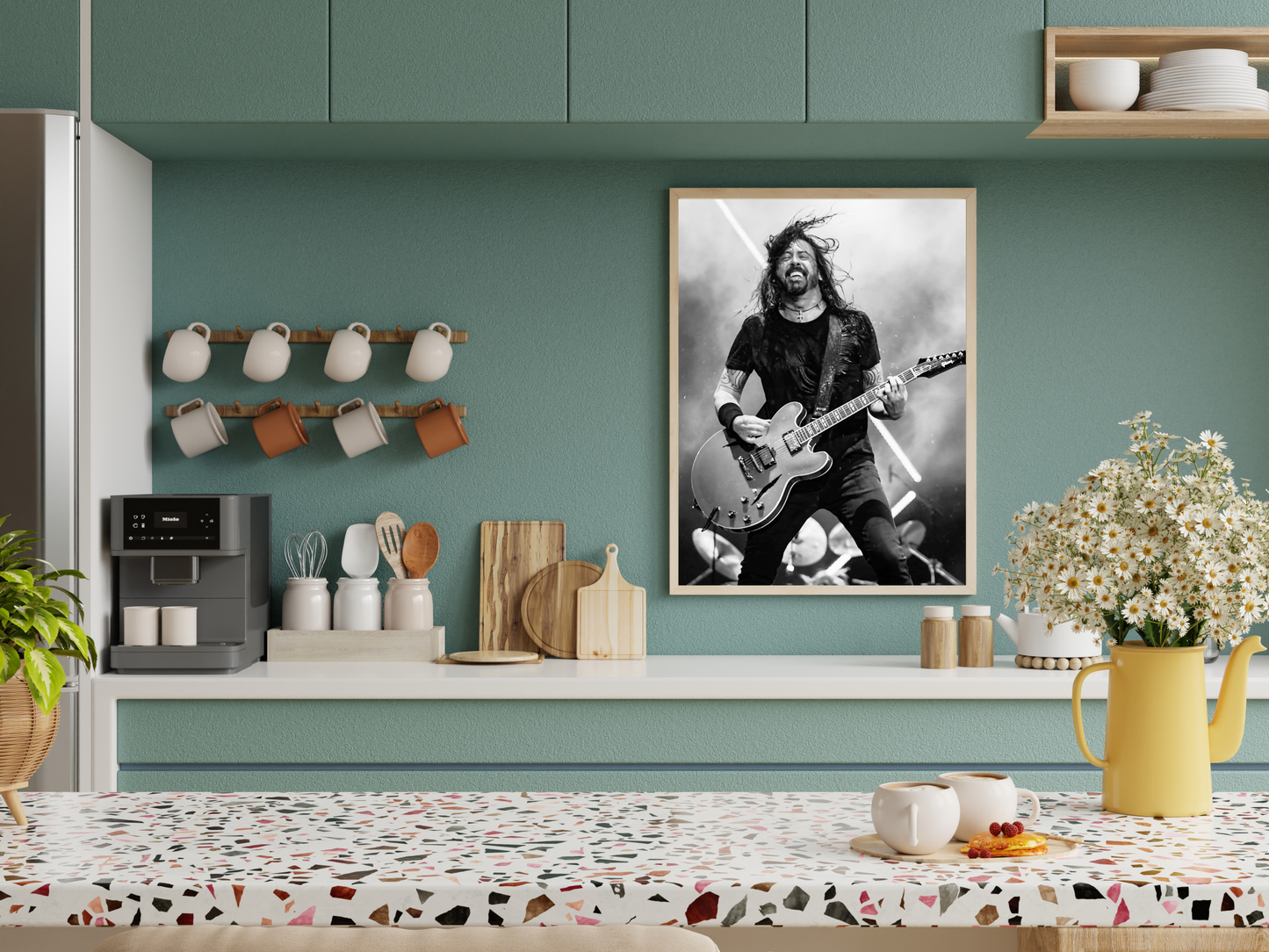 Dave Grohl Live Guitar Performance Rock Music Poster Digital Download