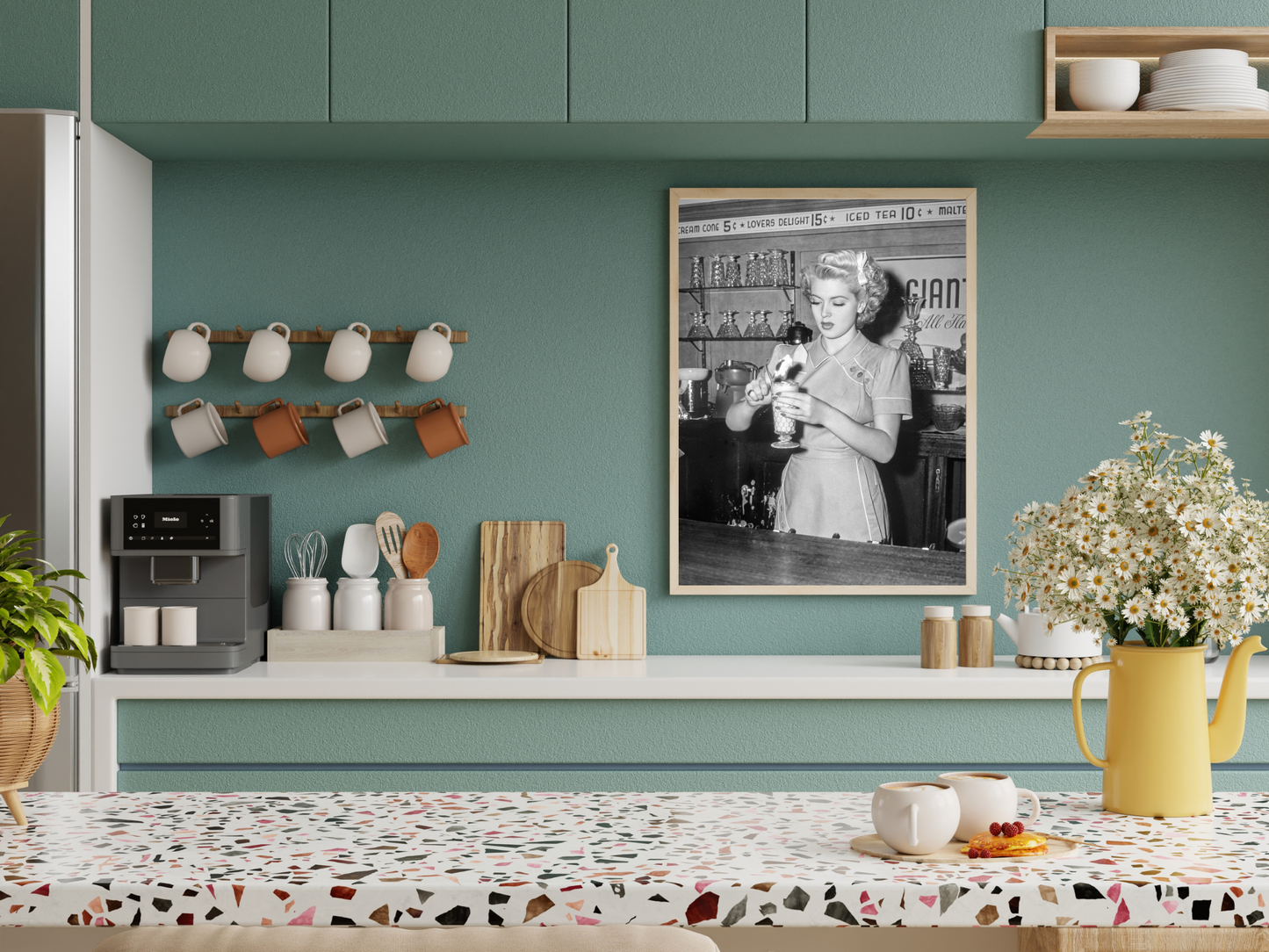 Lana Turner Vintage Diner Waitress Making Ice Cream Float Digital Download