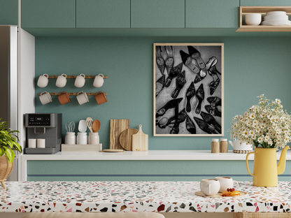 Prada Gucci Fendi Designer Heels Luxury Fashion Poster Digital Download