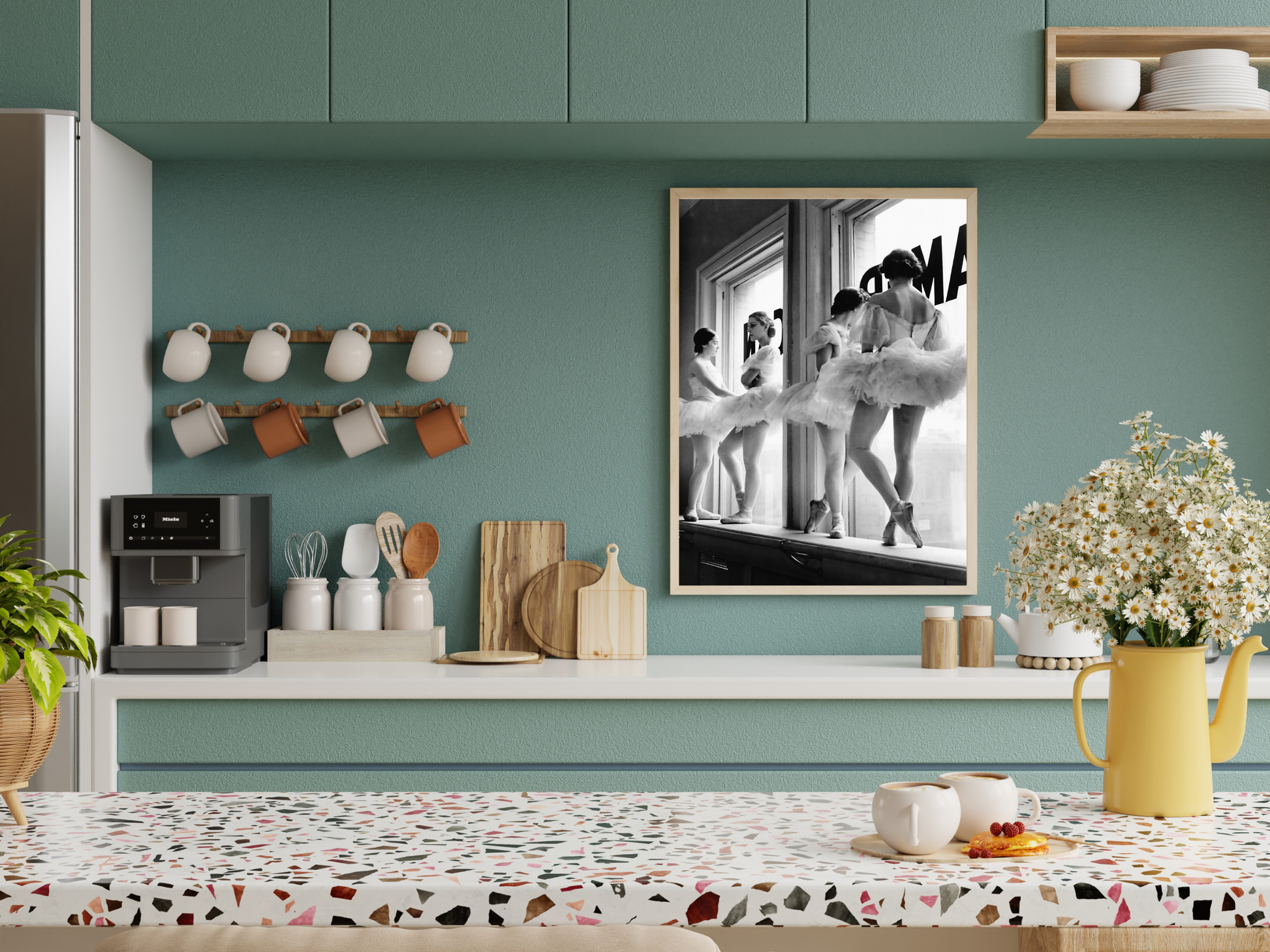 Ballerina Dancers Poster Black and White Vintage Ballet Wall Art Digital Download