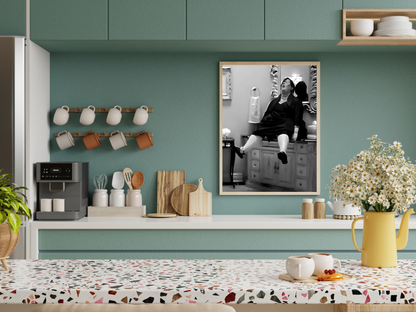 Melissa McCarthy Funny Bathroom Scene Black and White Comedy Art Digital Download