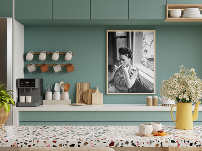 Frida Kahlo Smoking Window Portrait Vintage Art Digital Download