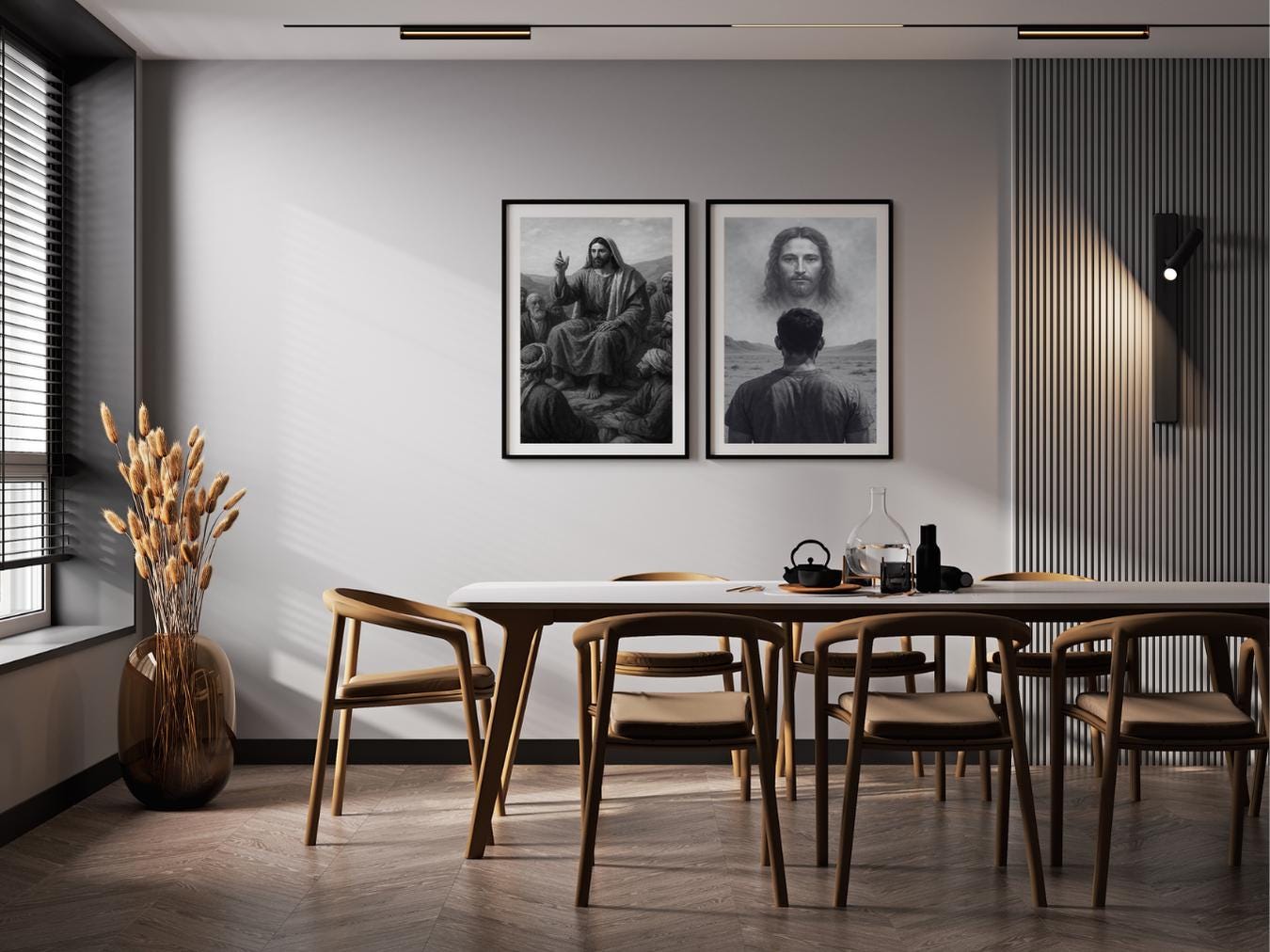 jesus teaching print bible scene poster christian wall art lds jesus portrait scripture inspired art faith decor digital download printable wall art poster, digital download
