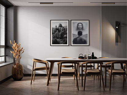 jesus teaching print bible scene poster christian wall art lds jesus portrait scripture inspired art faith decor digital download printable wall art poster, digital download
