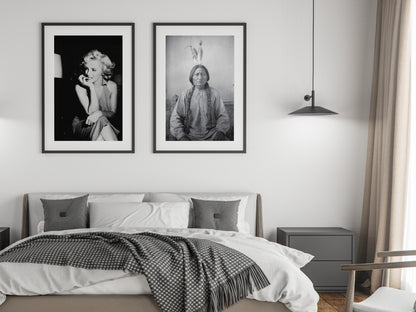 Sitting Bull Poster – Black and White Native American Wall Art, Vintage History Print, Indigenous Warrior Digital Download