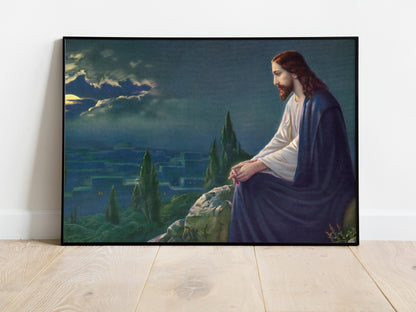 Jesus Painting, Christian Wall Art, Jesus Christ Print, Jesus Poster, Jesus Portrait, Religious Art, Christmas Home Decor, Wall Art, Canvas