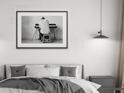 Mac Miller Piano Poster, Black and White Hip Hop Wall Art & Rap Decor, Digital Download