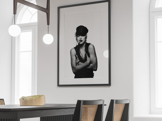 Madonna Smoking Poster Black and White Vintage Music Wall Art Digital Download