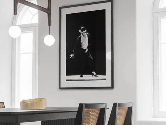 Vintage Michael Jackson Poster Black and White Music Wall Art Digital Download