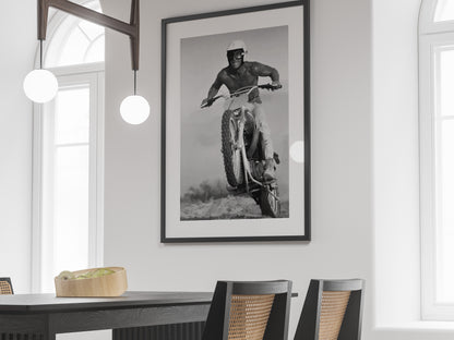 Steve McQueen Poster Black and White Vintage Movie Wall Art Digital Download Old Hollywood Decor