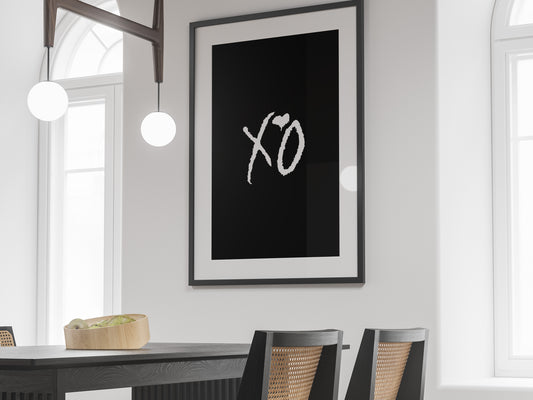 The Weeknd XO Poster Black and White Music Wall Art Digital Download