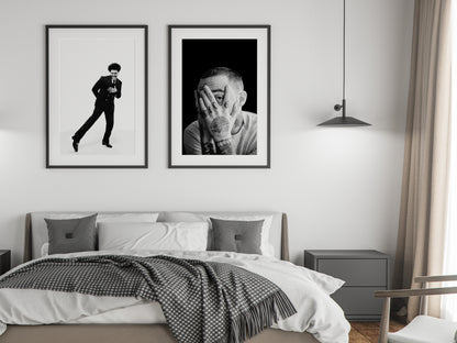 Download a Vintage Mac Miller Poster in black and white. Stylish music wall art digital download perfect for home, studio, or office décor.