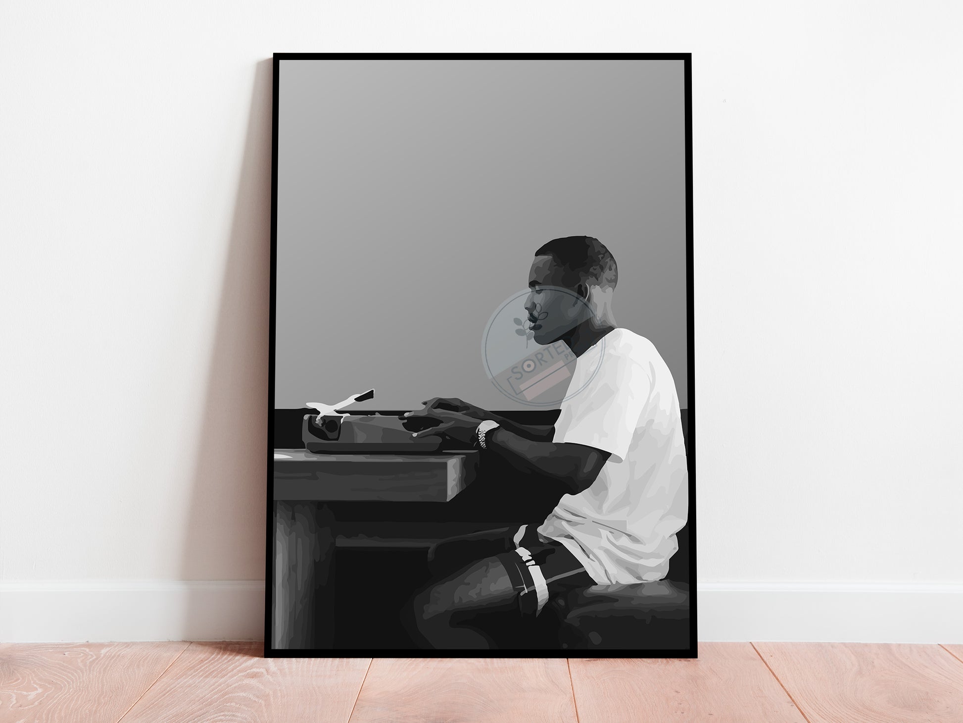 Vintage Frank Ocean Poster Black and White Music Wall Art Digital Download