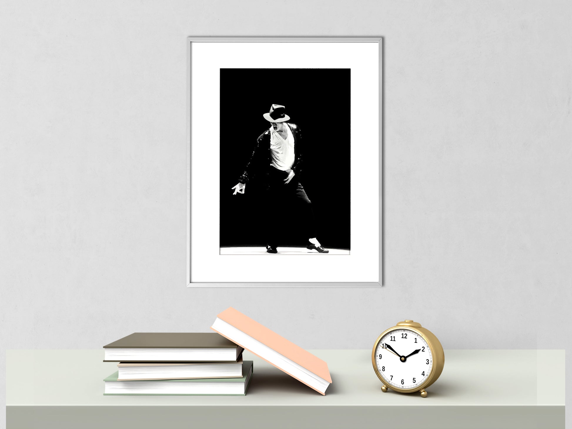 Vintage Michael Jackson Poster Black and White Music Wall Art Digital Download