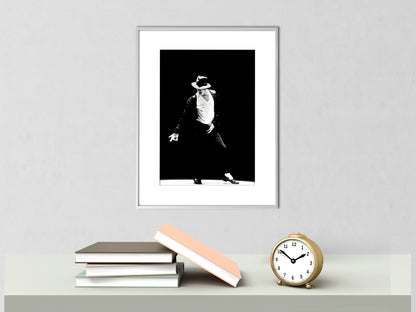 Vintage Michael Jackson Poster Black and White Music Wall Art Digital Download