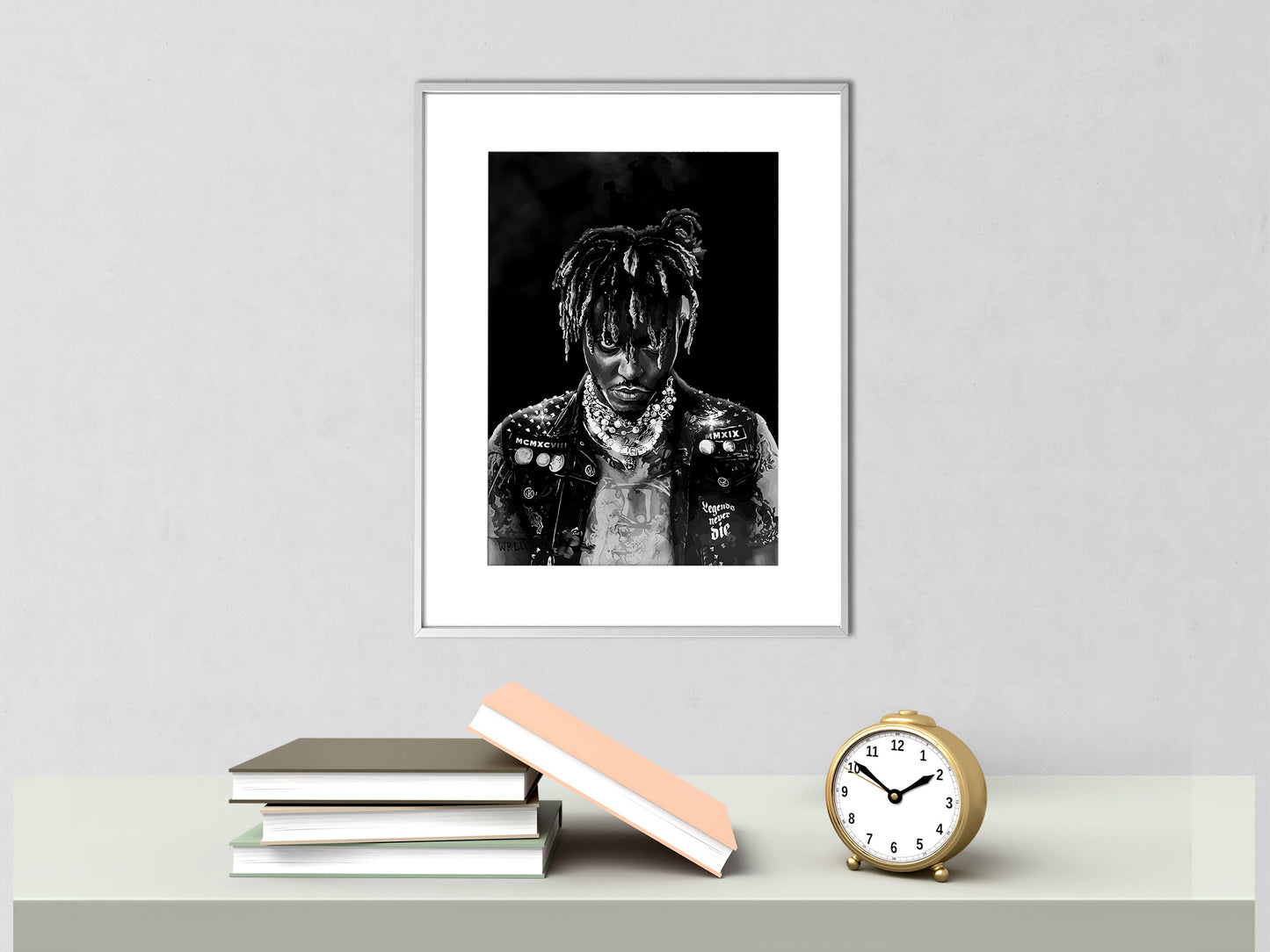 Juice World Legends Never Die Poster Black and White Music Wall Art Digital Download