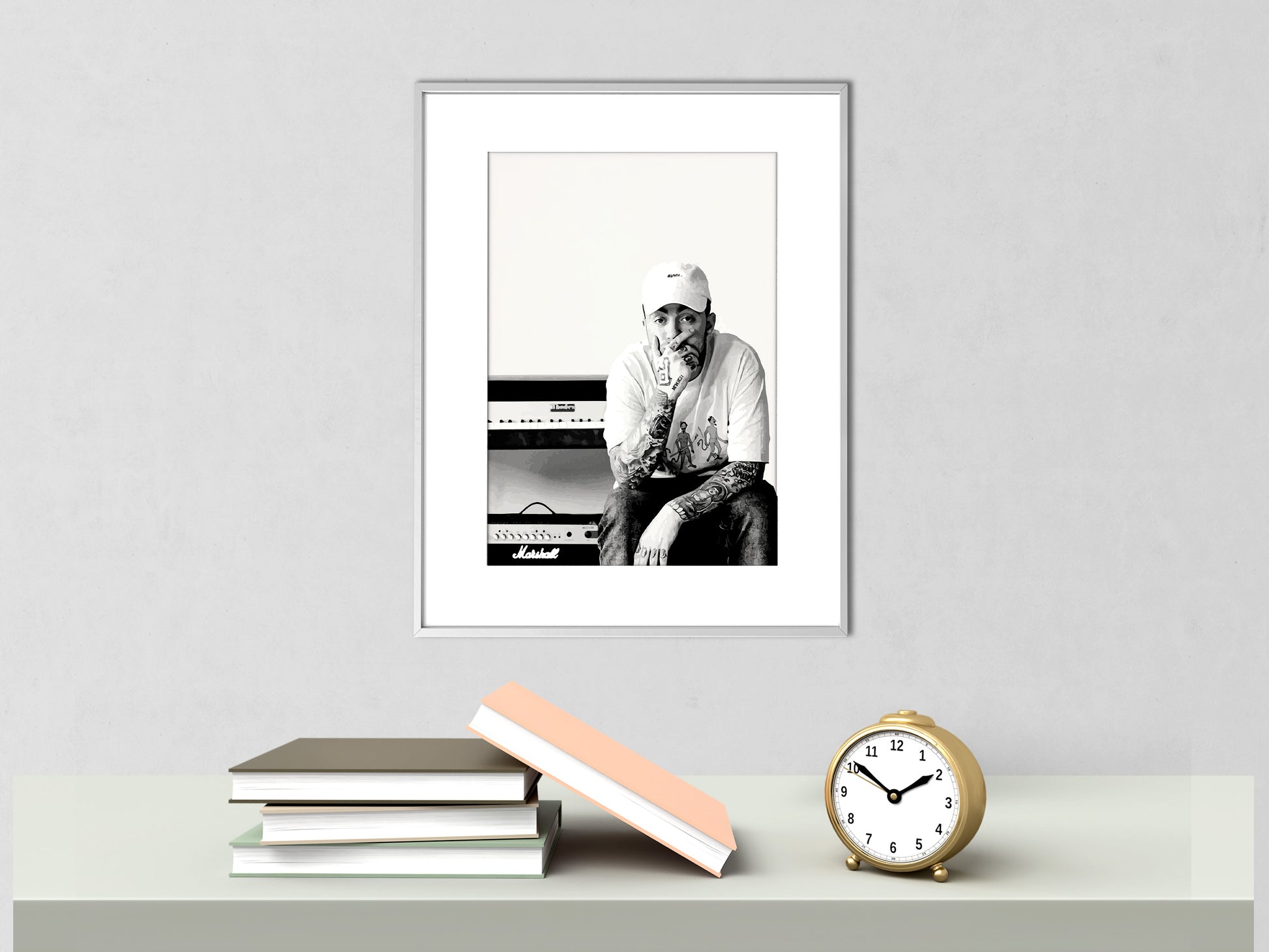 Mac Miller Poster, Black and White Hip Hop Wall Art & Rap Decor, Digital Download