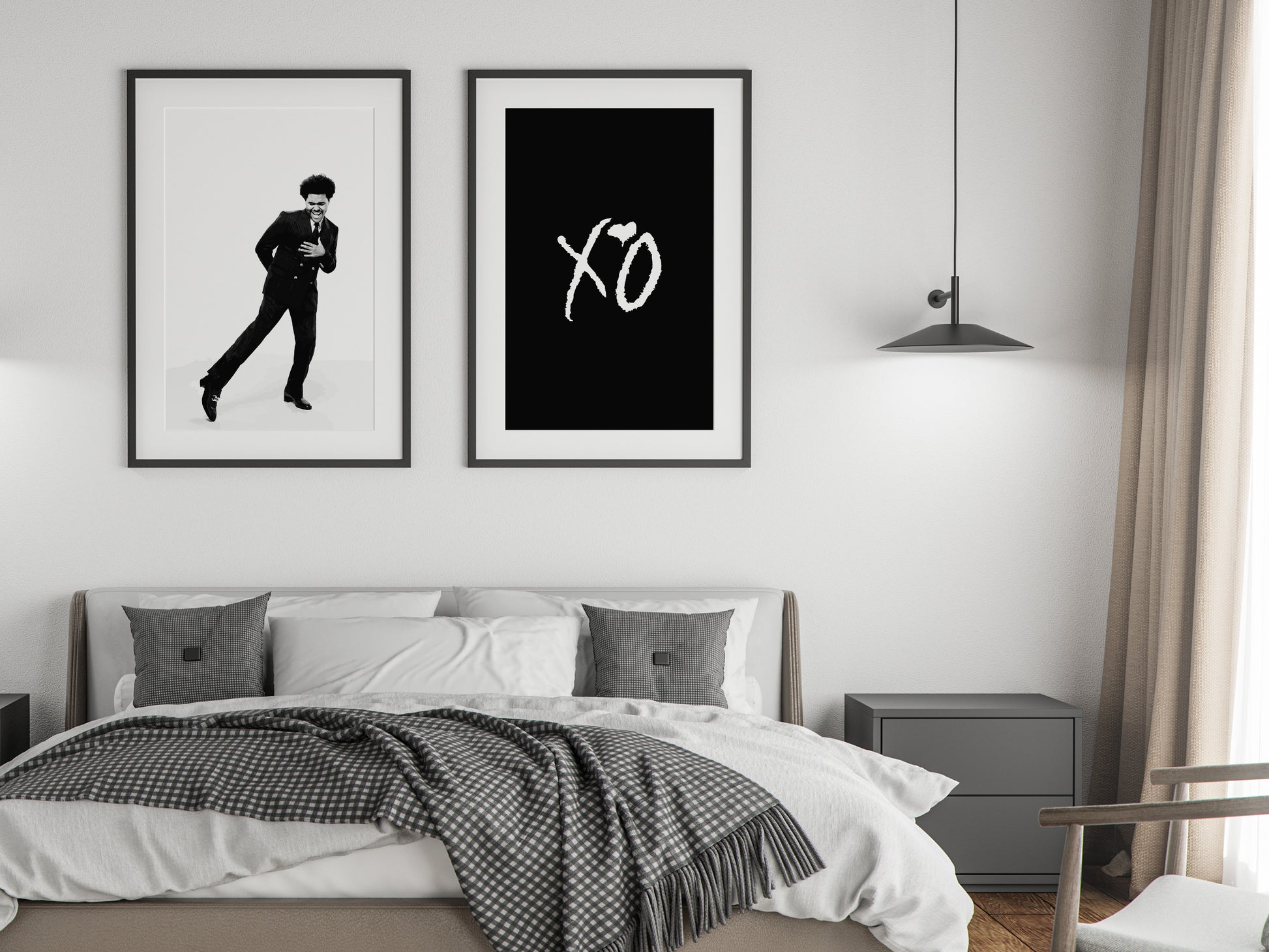 The Weeknd XO Poster Black and White Music Wall Art Digital Download