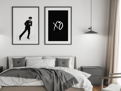 The Weeknd XO Poster Black and White Music Wall Art Digital Download