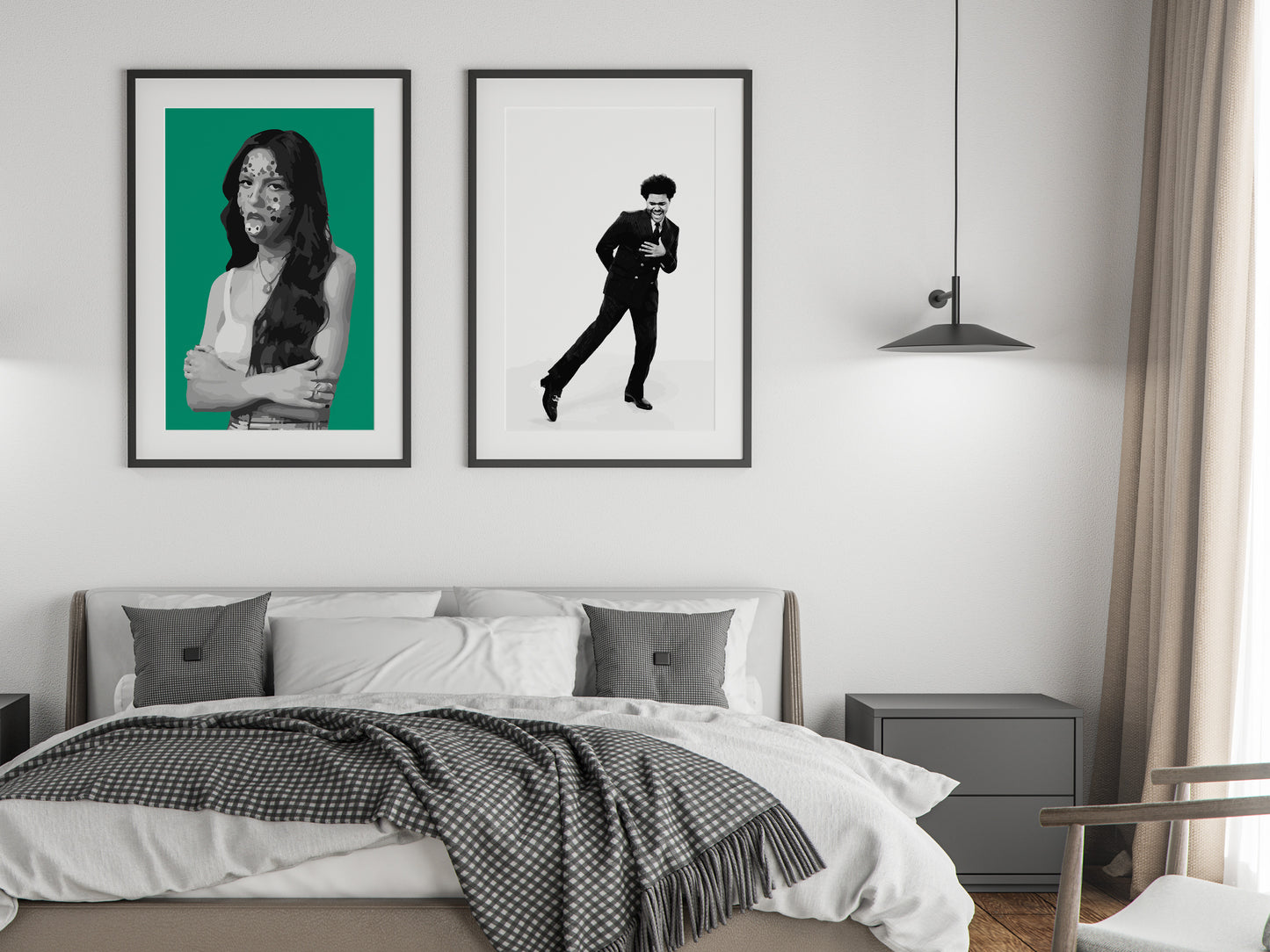 The Weeknd Concert Poster Black and White Music Wall Art Digital Download