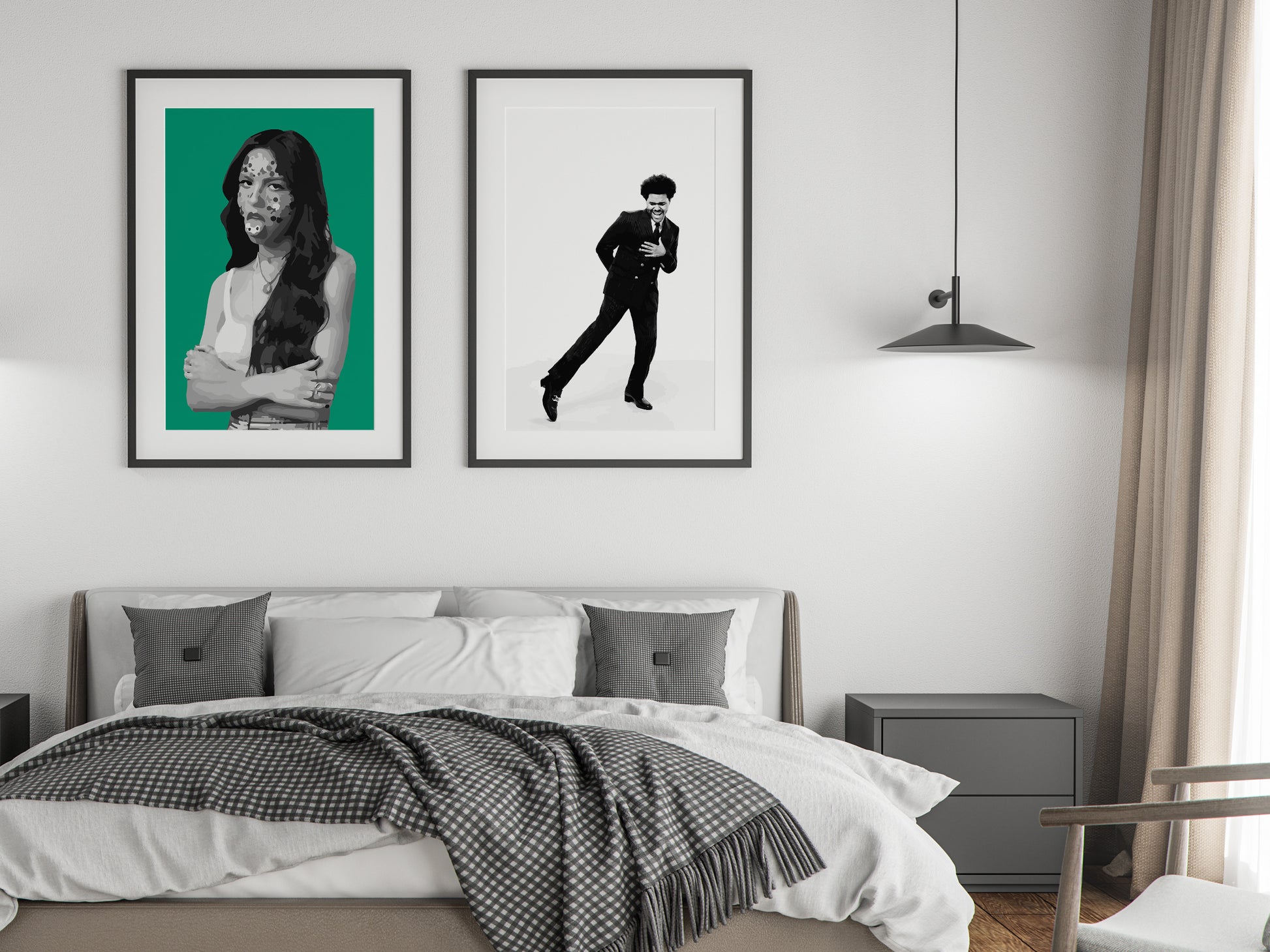 The Weeknd Concert Poster Black and White Music Wall Art Digital Download