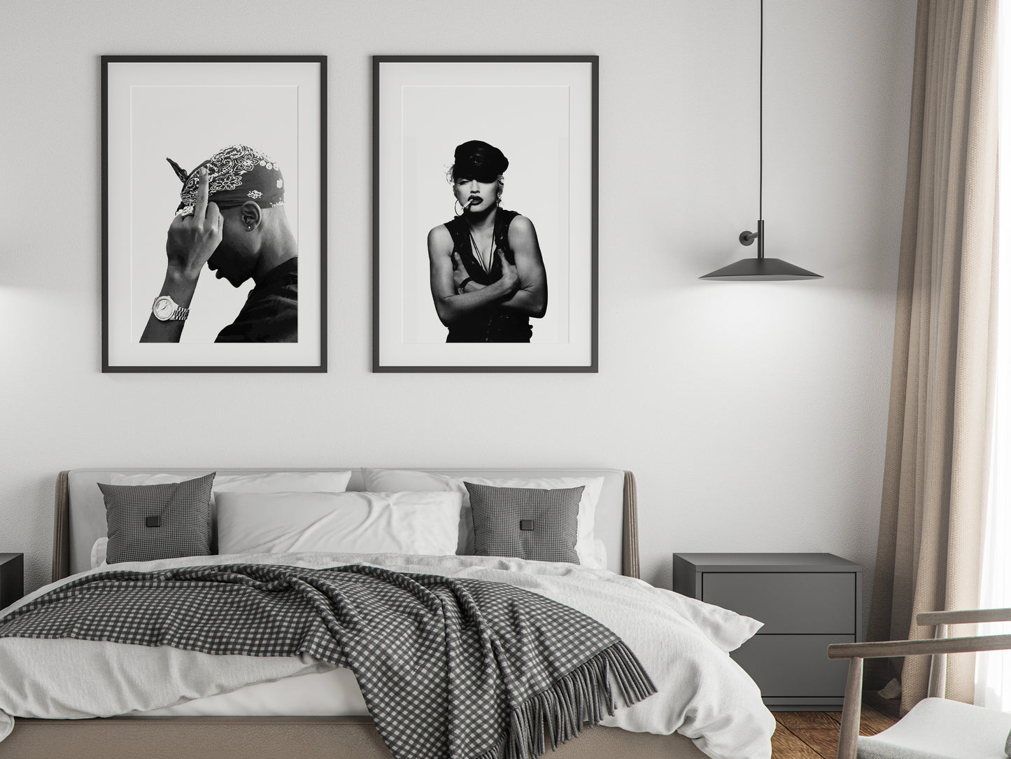 Madonna Smoking Poster Black and White Vintage Music Wall Art Digital Download