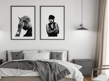 Madonna Smoking Poster Black and White Vintage Music Wall Art Digital Download