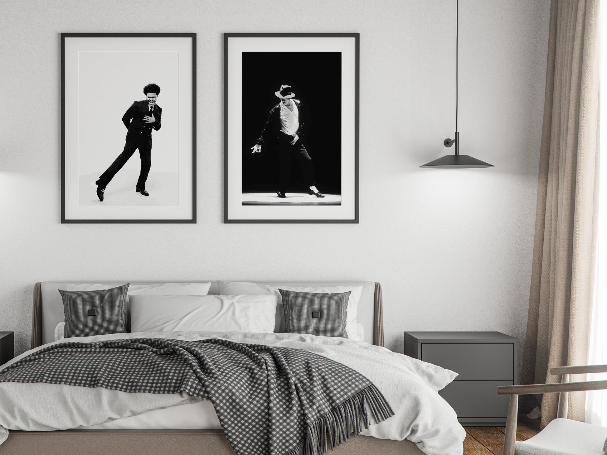 Vintage Michael Jackson Poster Black and White Music Wall Art Digital Download