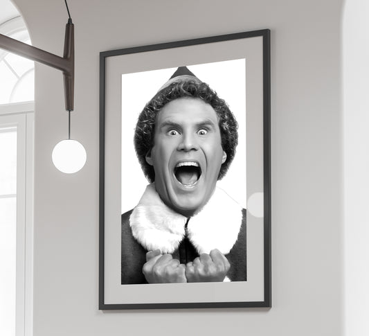 Elf Movie Poster Will Ferrell Buddy The Elf Funny Christmas Wall Art Digital Download