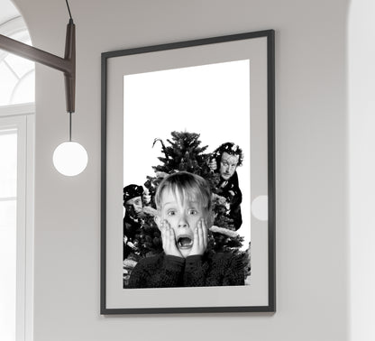 Home Alone Poster Macaulay Culkin Classic 1990 Christmas Comedy Wall Art Digital Download