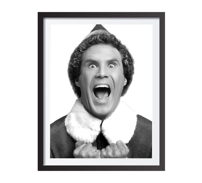 Elf Movie Poster Will Ferrell Buddy The Elf Funny Christmas Wall Art Digital Download