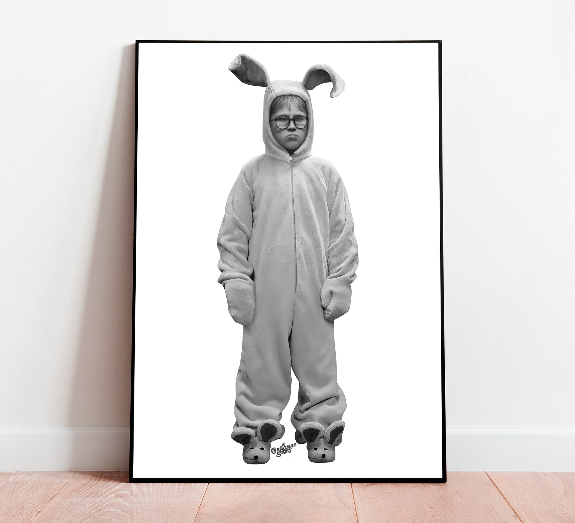 A Christmas Story Poster Ralphie Bunny Funny Holiday Wall Art Digital Download