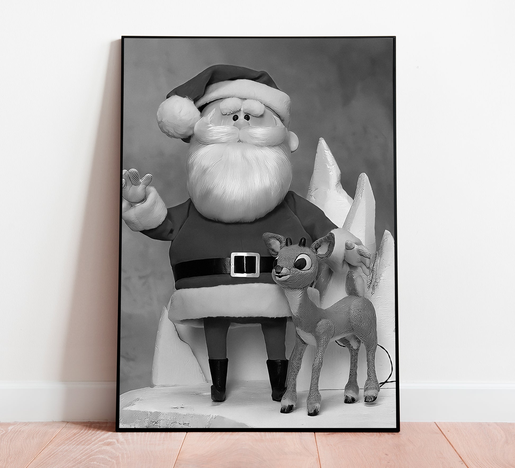 Rudolph The Red Nosed Reindeer Poster Santa Claus Vintage Christmas Digital Download