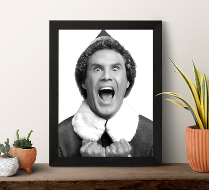 Elf Movie Poster Will Ferrell Buddy The Elf Funny Christmas Wall Art Digital Download