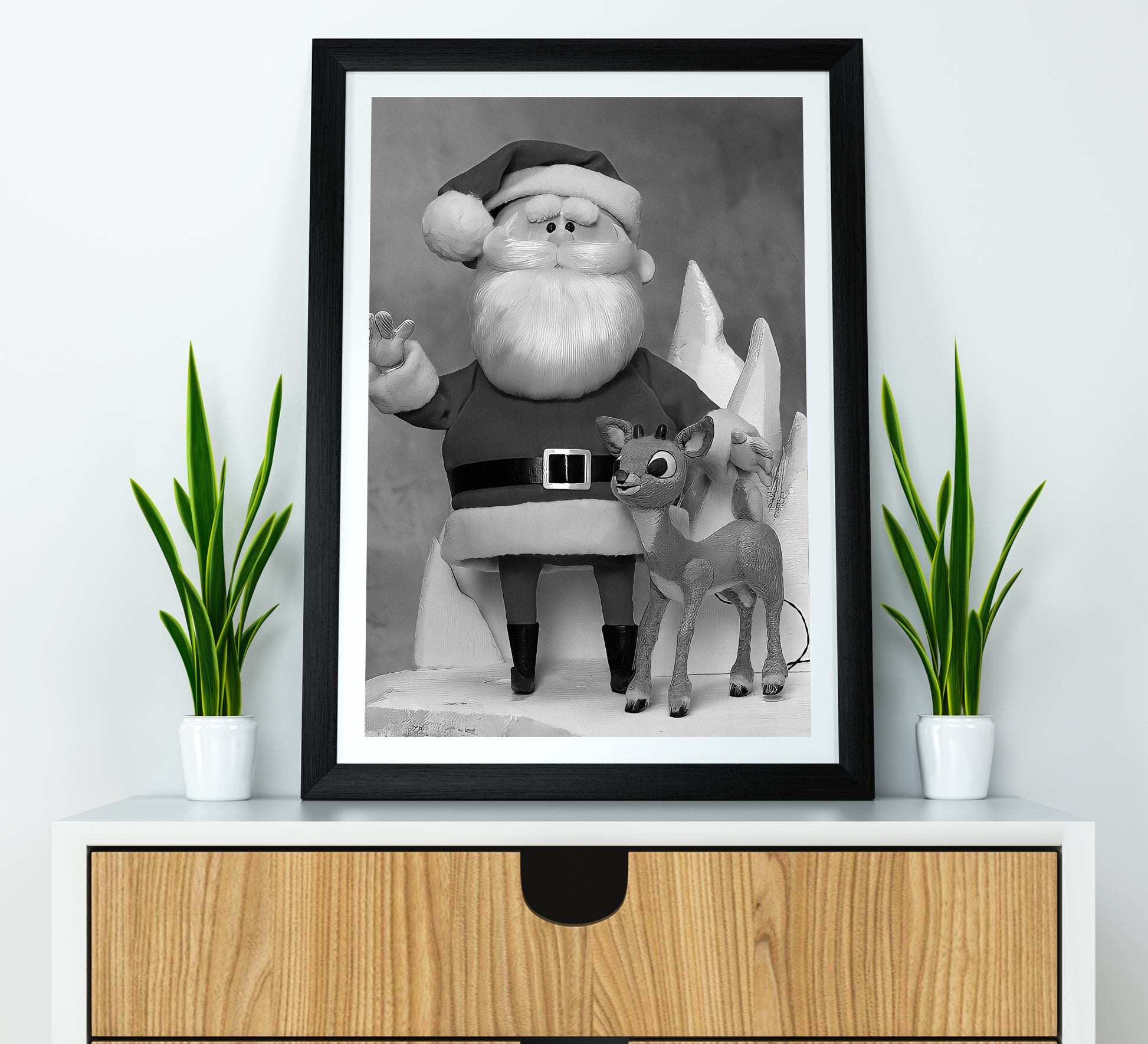 Rudolph The Red Nosed Reindeer Poster Santa Claus Vintage Christmas Digital Download