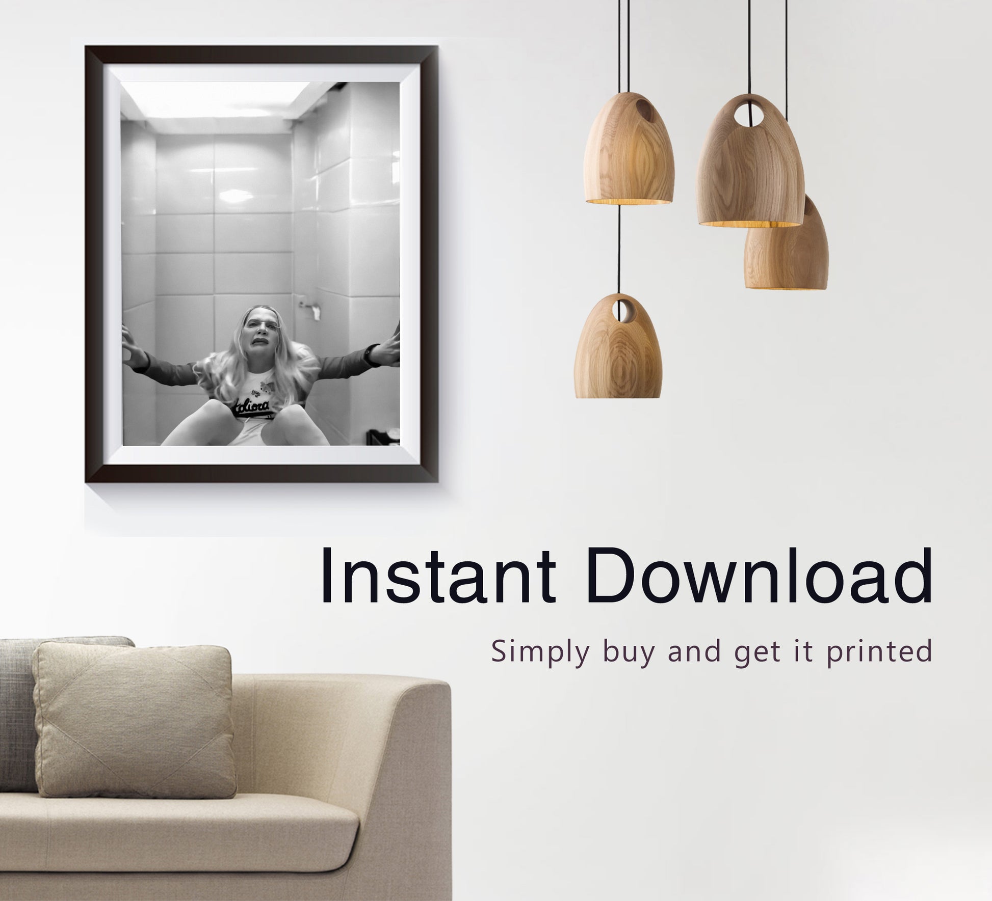 White Chicks Poster Black and White Funny Christmas Comedy Wall Art Digital Download