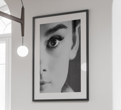 Audrey Hepburn Close-Up Poster – Vintage Hollywood Print