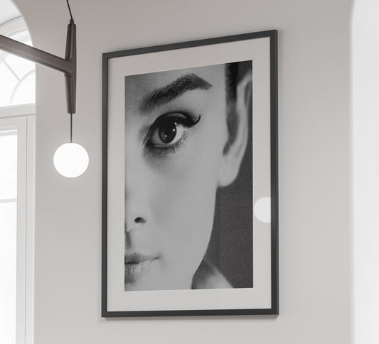 Audrey Hepburn Close-Up Poster – Vintage Hollywood Print