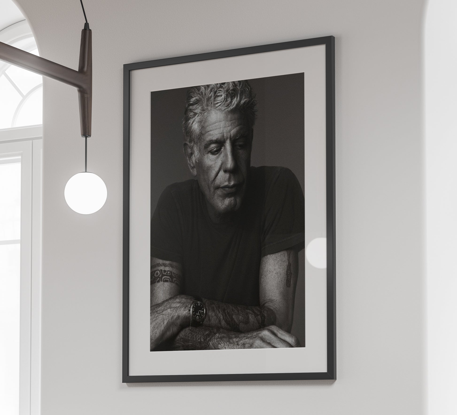 Vintage Anthony Bourdain Poster – Black and White Kitchen Wall Art Digital Download