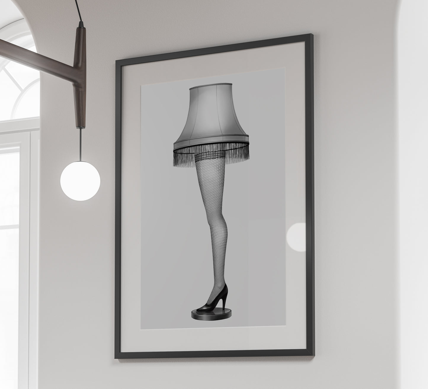A Christmas Story Leg Lamp Poster Funny Classic Holiday Movie Wall Art Digital Download